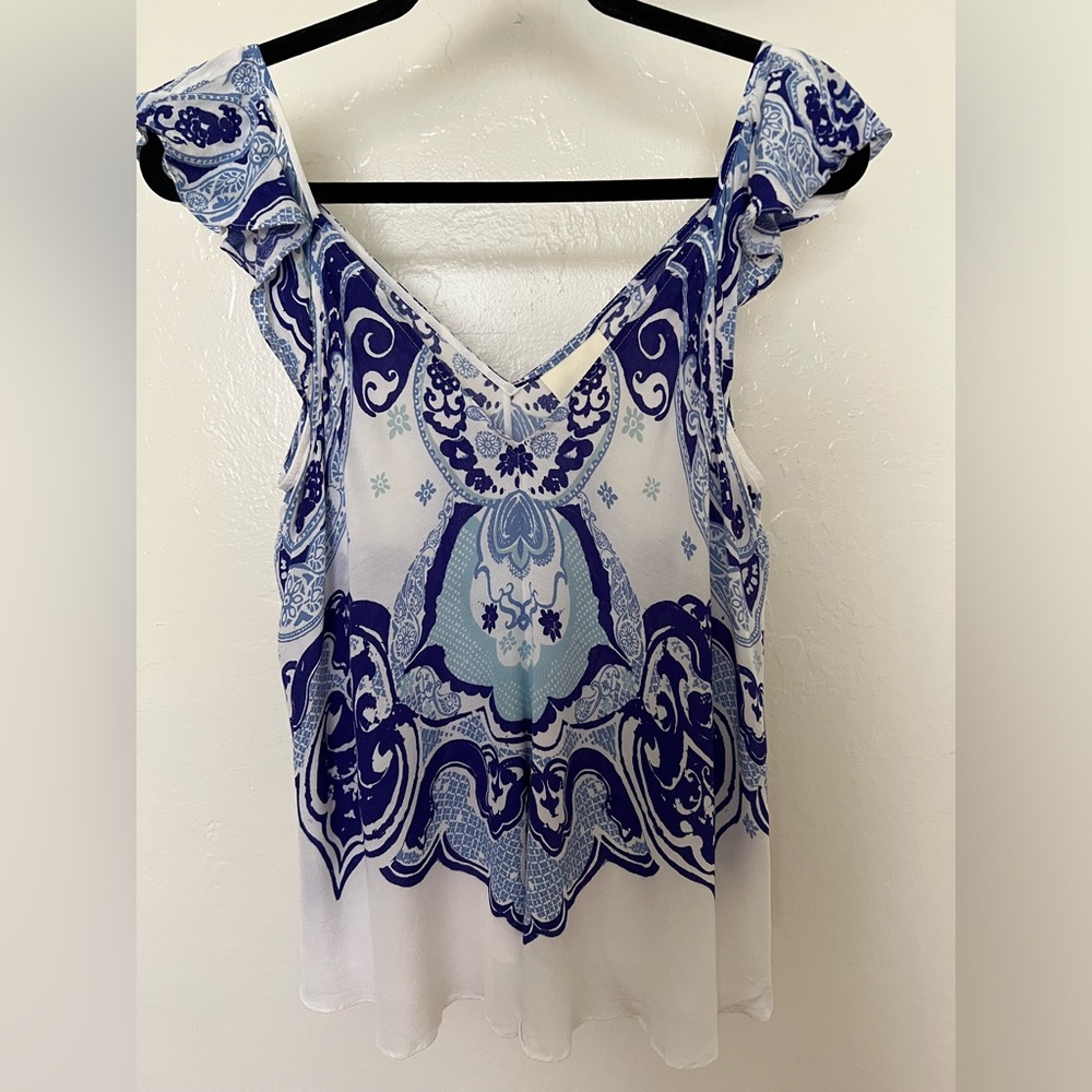 Maeve Clana Blue Motif Blouse